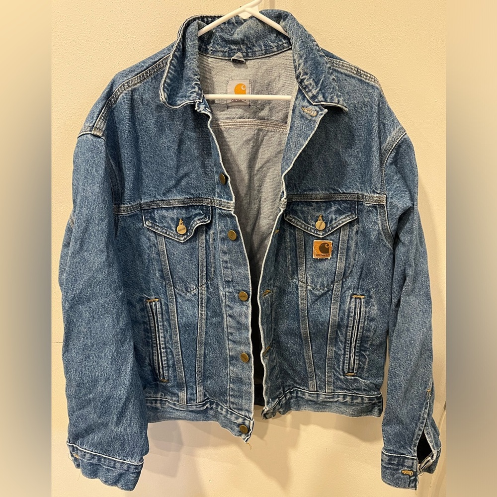 Vintage carhartt truckers denim jacket
